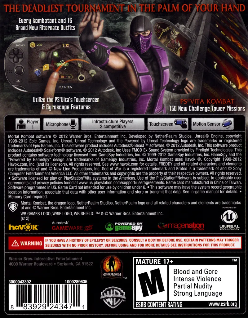 Mortal Kombat box back