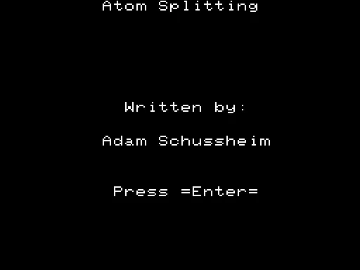 Backdrop artwork for Atom Splitting