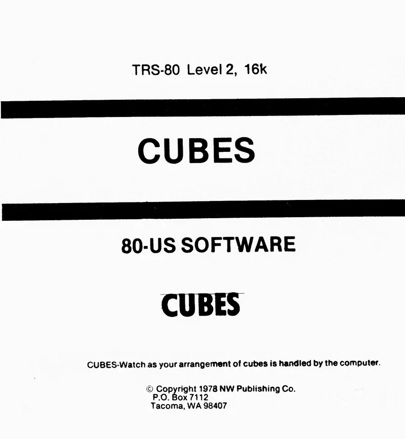 Cubes box art
