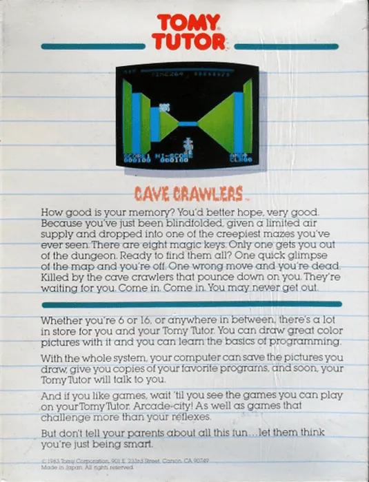 Cave Crawlers box back