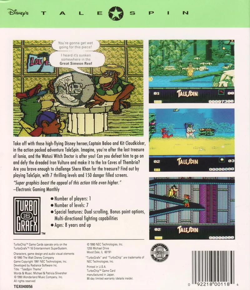 TaleSpin box back