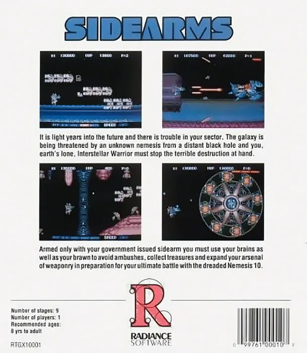 Side Arms box back