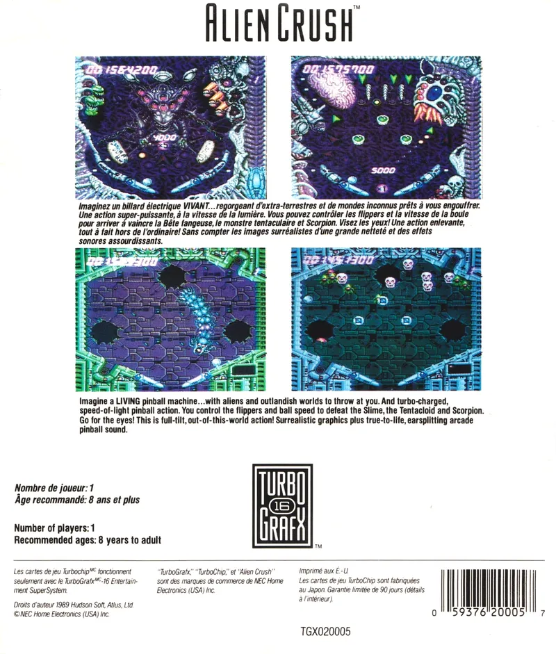 Alien Crush box back