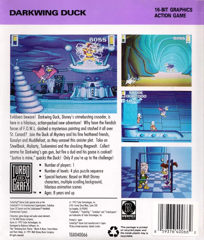 Darkwing Duck box back