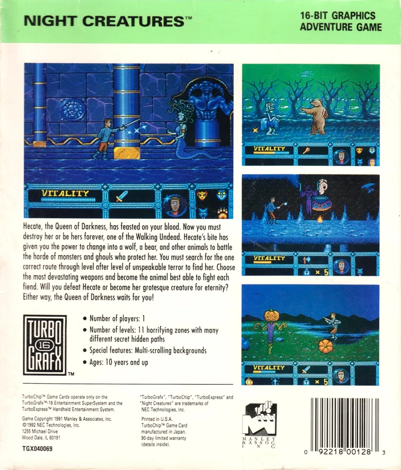 Night Creatures box back