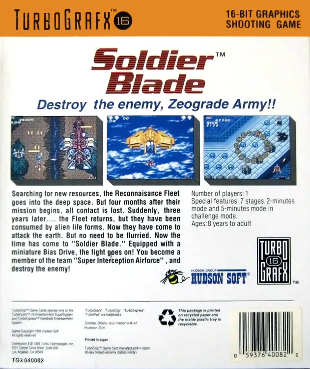 Soldier Blade box back