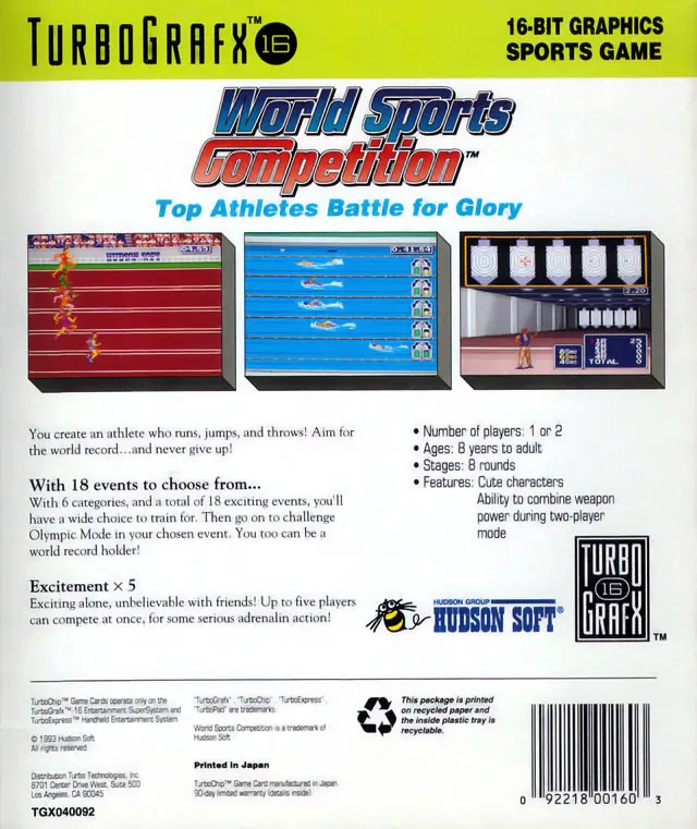 World Sports Competition box back