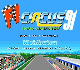 F1 Circus '91 title screen