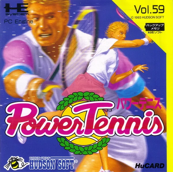 Power Tennis cover art for NEC TurboGrafx-16