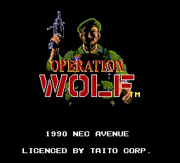 Operation Wolf title screen