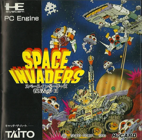 Space Invaders - Fukkatsu no Hi cover art for NEC TurboGrafx-16