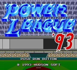 Power League '93 title screen