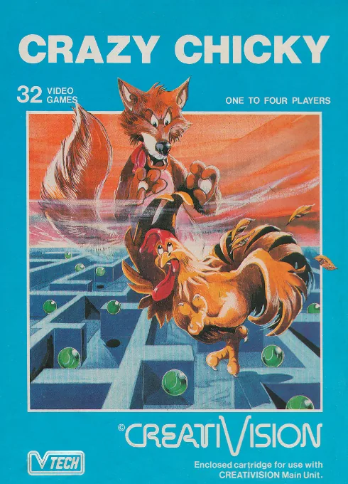 Crazy Chicky cover art for VTech CreatiVision