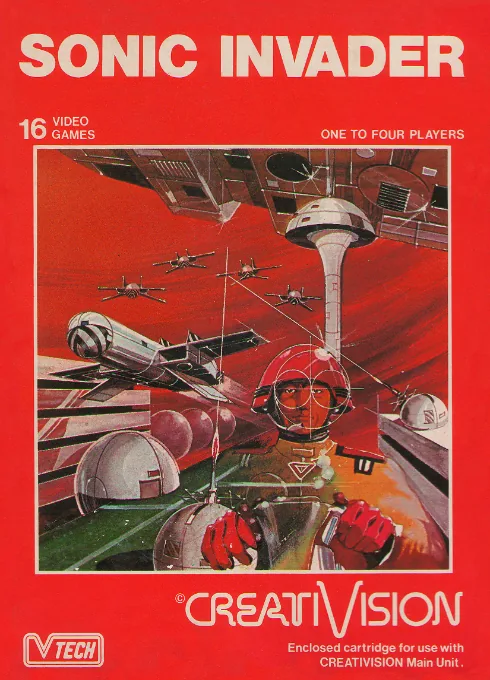 Sonic Invader cover art for VTech CreatiVision