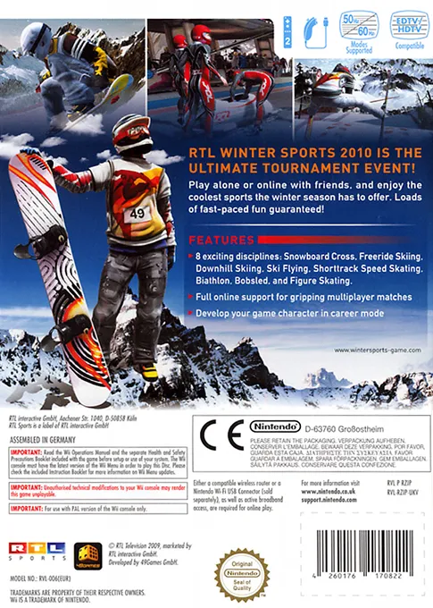 Winter Sports 3: The Great Tournament box back