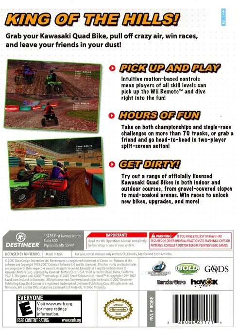 Kawasaki Quad Bikes box back