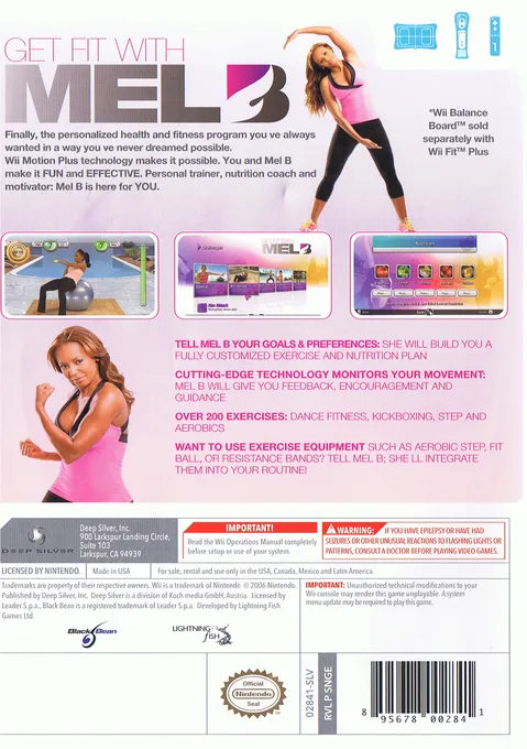 Get Fit with Mel B box back