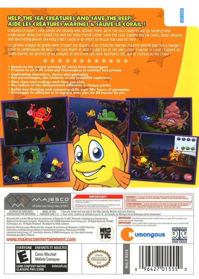 Freddi Fish: Kelp Seed Mystery box back