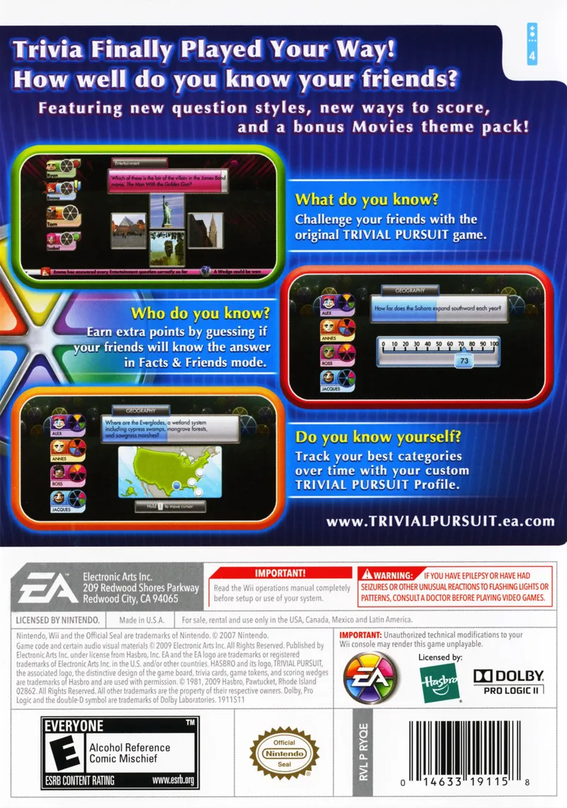 Trivial Pursuit box back