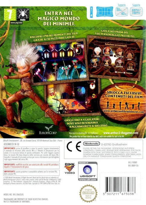 Arthur and the Revenge of Maltazard box back