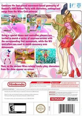 Dance Dance Revolution: Winx Club box back