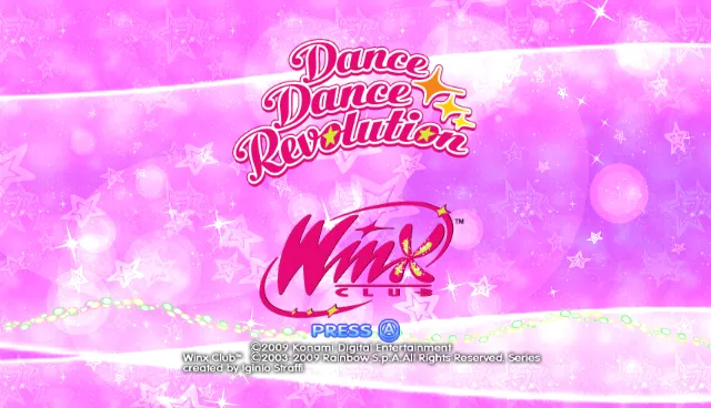 Backdrop artwork for Dance Dance Revolution: Winx Club