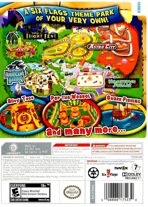 Six Flags Fun Park box back
