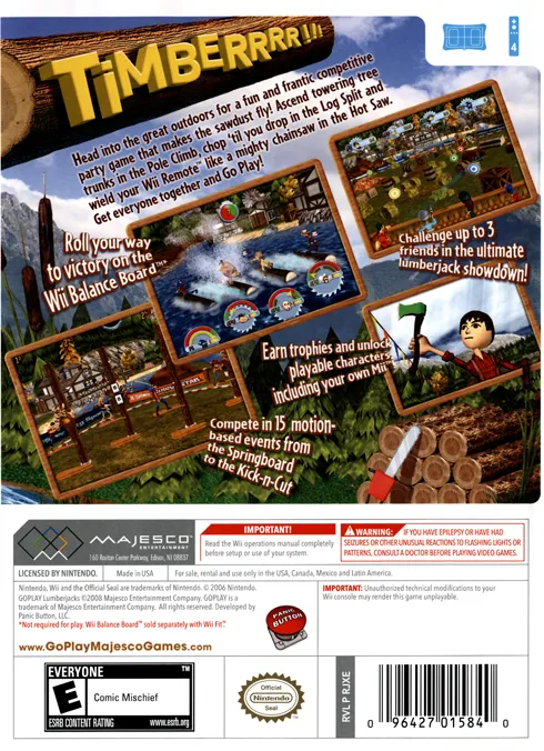 Go Play Lumberjacks box back