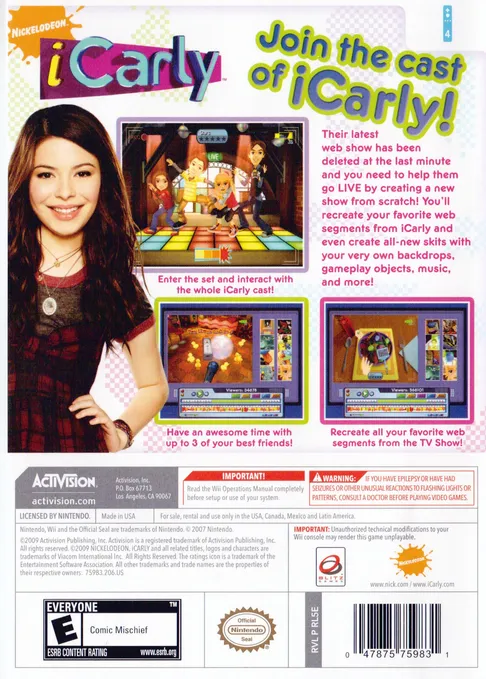 iCarly box back