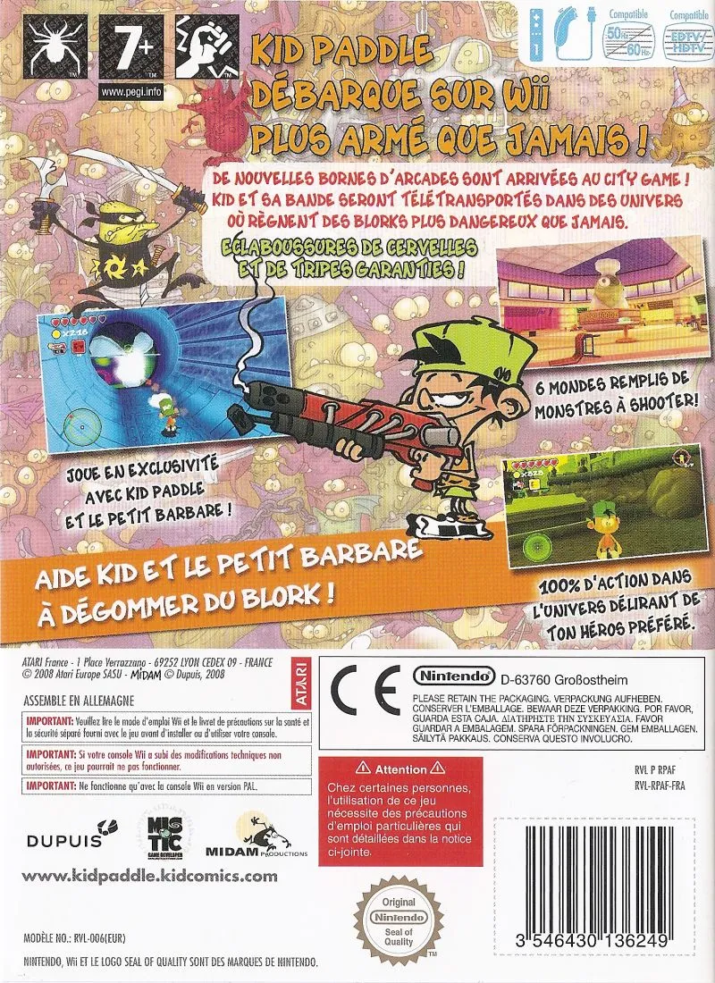 Kid Paddle: Lost in the Game box back