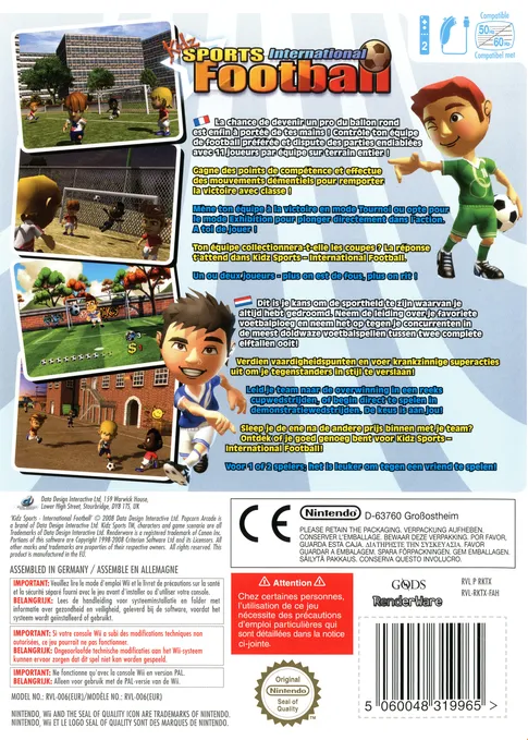 Kidz Sports: International Soccer box back