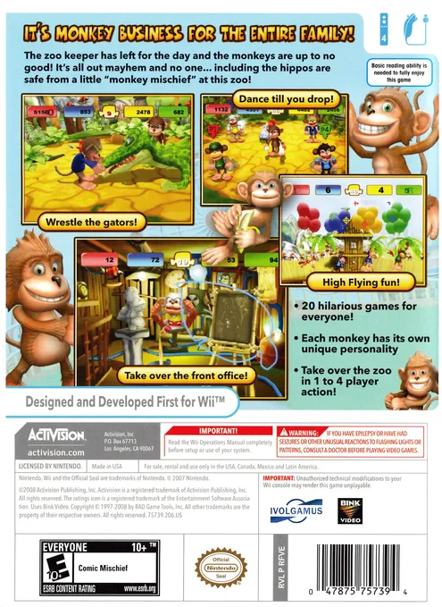 Monkey Mischief! Party Time box back