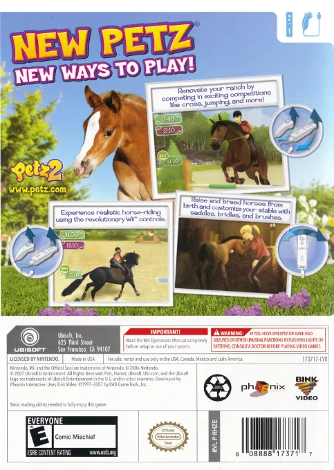 Petz: Horsez 2 box back
