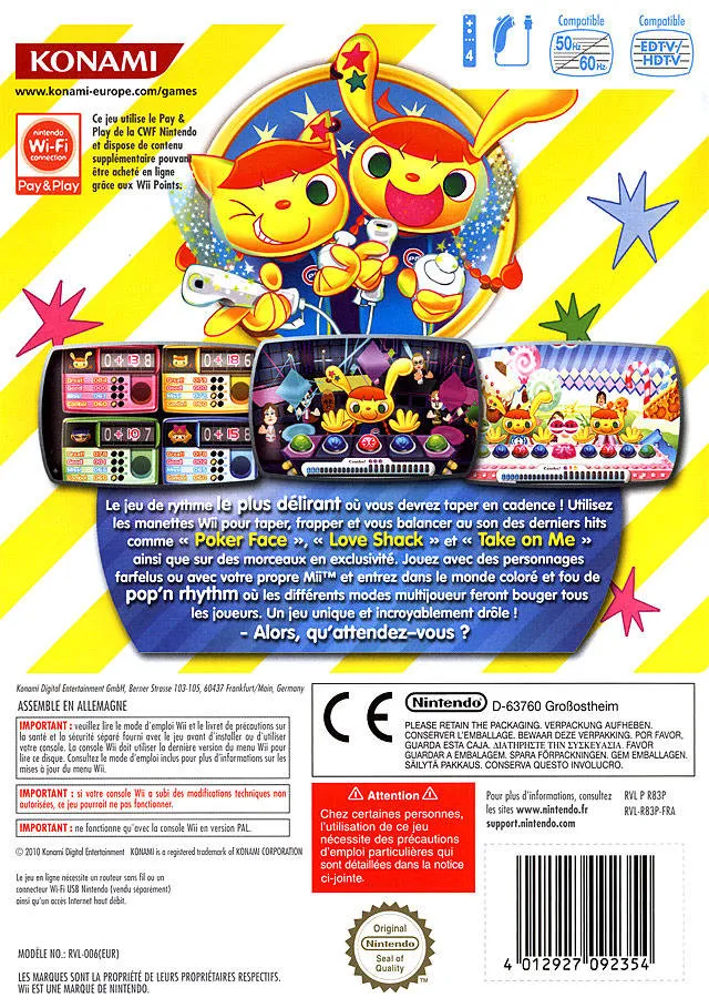 Pop'n Music box back