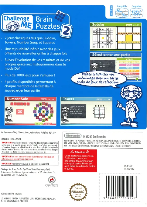Challenge Me: Brain Puzzles 2 box back