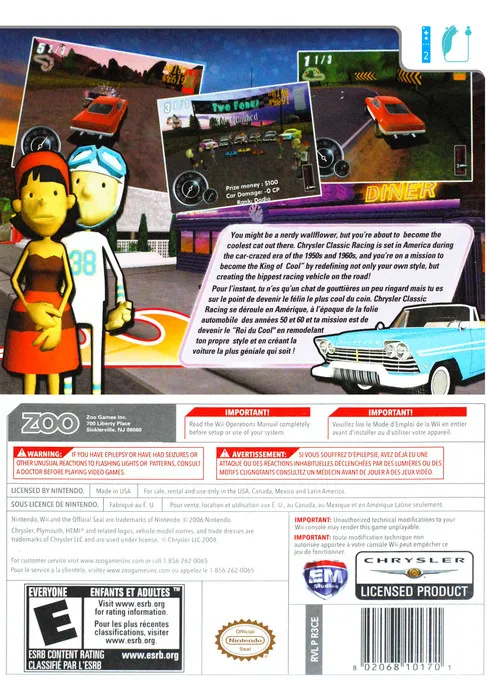 Chrysler Classic Racing box back