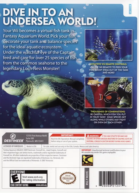 Fantasy Aquarium World box back