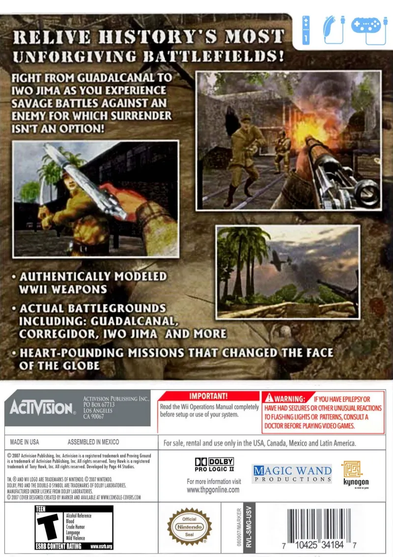 The History Channel: Battle for the Pacific box back