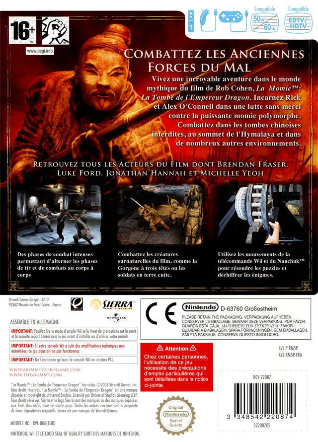 The Mummy: Tomb of the Dragon Emperor box back