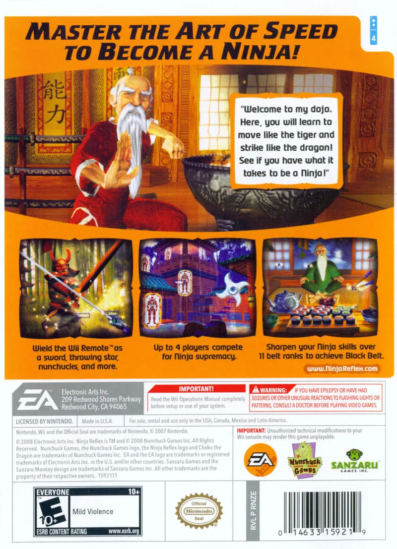 Ninja Reflex box back
