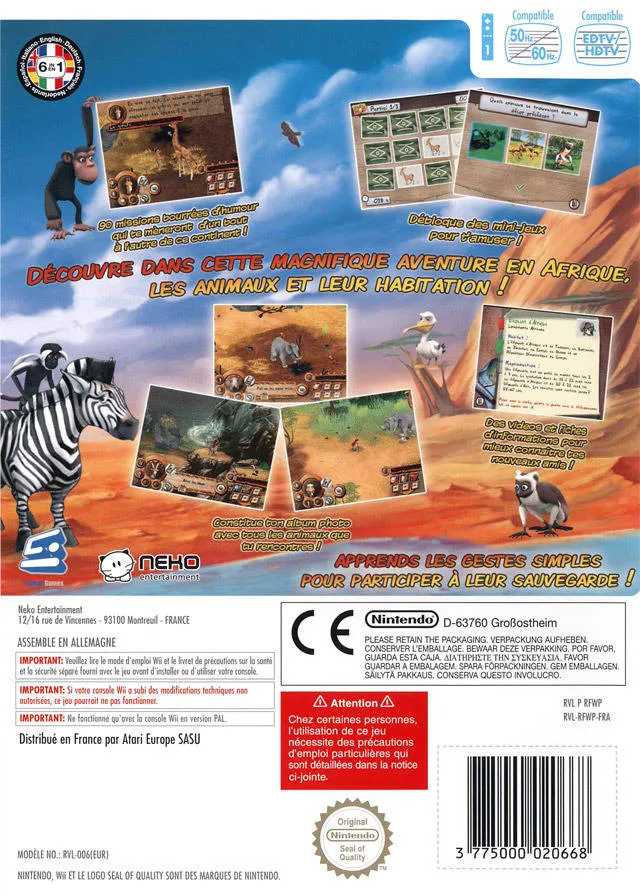 Safari Adventures: Africa box back