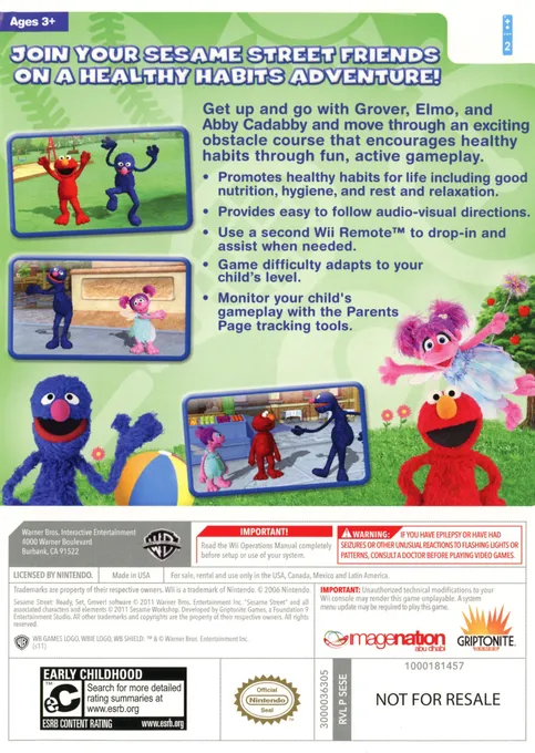 Sesame Street: Ready, Set, Grover! box back