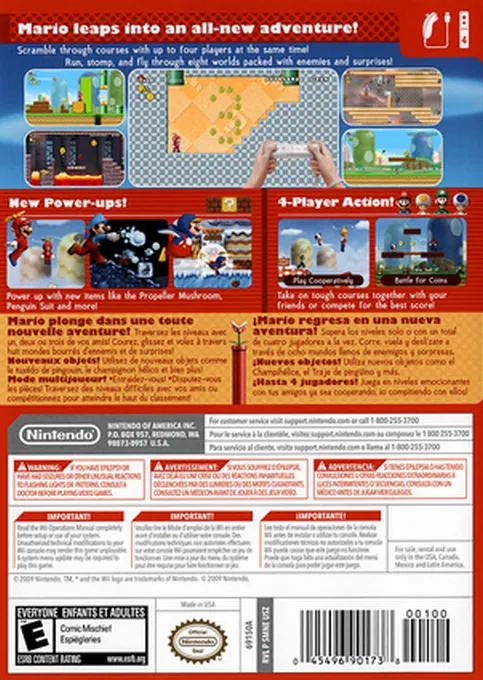 Super Mario Bros. 3+ box back