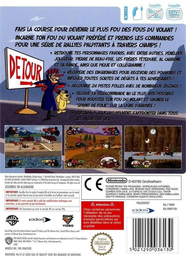 Wacky Races: Crash & Dash box back