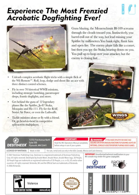 WWII Aces box back