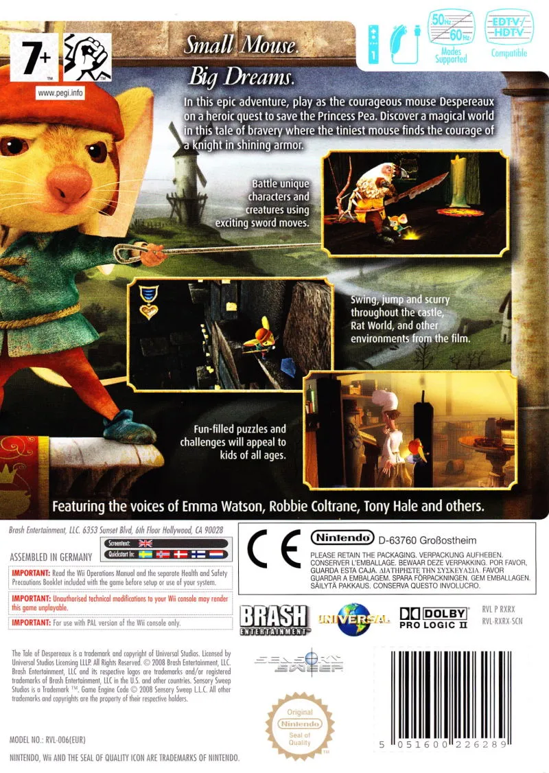 The Tale of Despereaux box back
