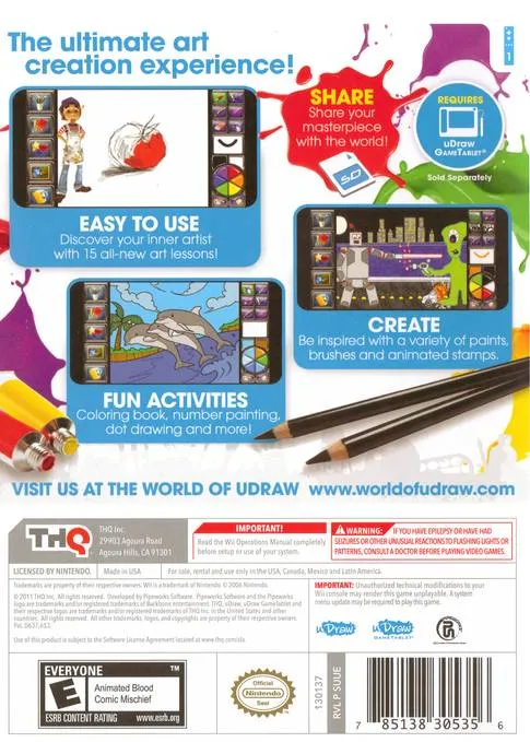 uDraw Studio: Instant Artist box back