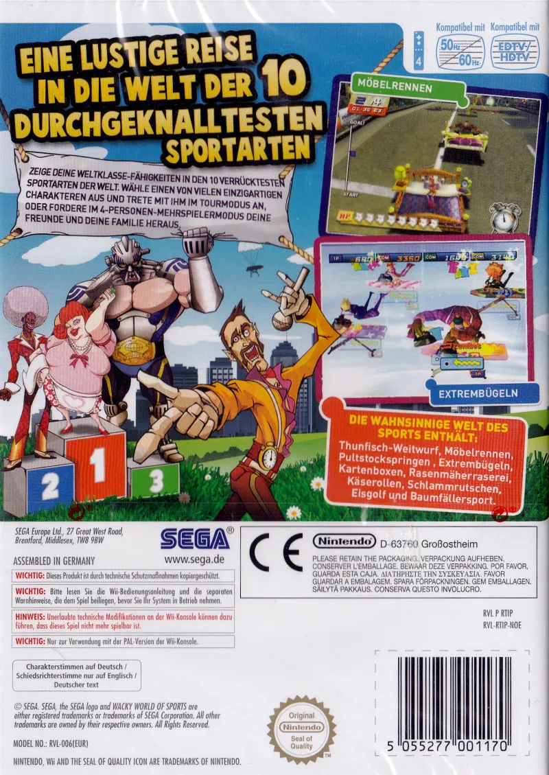 Wacky World of Sports box back