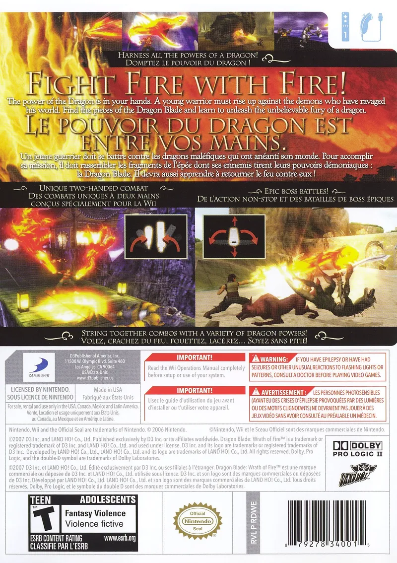 Dragon Blade: Wrath of Fire box back