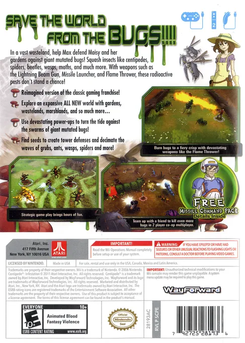 Centipede: Infestation box back